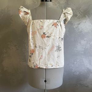 Antonio Melani Floral Puff Sleeve Corset Style Top Size 10